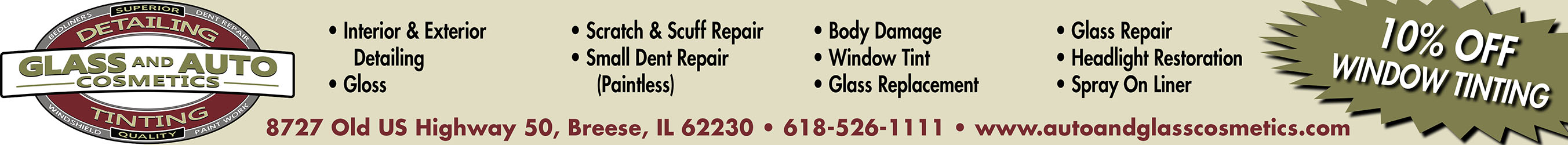 10% off window tinting